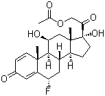 6alpha-醋酸氟泼尼龙结构式_570-36-5结构式