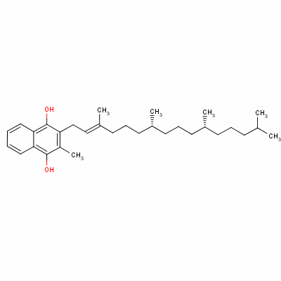 二氢维生素 k1结构式_572-96-3结构式