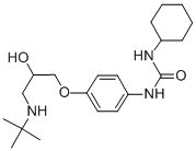 1-(4-(3-(叔丁基氨基)-2-羟基丙氧基)苯基)-3-环己基脲结构式_57460-41-0结构式