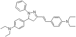 5-(4-二乙氨基-苯基)-3-[2-(4-二乙氨基-苯基)-乙烯基]-1-苯基-4,5-二氢-1H-吡唑结构式_57609-72-0结构式