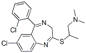 2-7-氯-5-(2-氯苯基)-3H-1,4-苯并二氮杂革-2-基硫代-N,N-二甲基-1-丙胺结构式_57616-63-4结构式