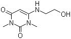 1,3-二甲基-6-(2-羟乙基)氨基脲嘧啶结构式_5770-44-5结构式