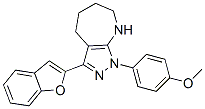 (9ci)-3-(2-苯并呋喃)-1,4,5,6,7,8-六氢-1-(4-甲氧基苯基)-吡唑并[3,4-b]氮杂卓结构式_577699-48-0结构式
