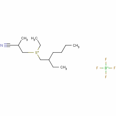 (2-氰基丙基)乙基(2-乙基己基)锍四氟硼酸盐结构式_57875-98-6结构式