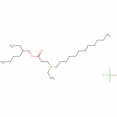 十二烷基乙基[3-[(2-乙基己基)氧基]-3-氧代丙基]锍四氟硼酸盐结构式_57876-06-9结构式