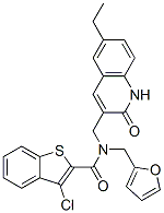 (9ci)-3-氯-n-[(6-乙基-1,2-二氢-2-氧代-3-喹啉)甲基]-n-(2-呋喃甲基)-苯并[b]噻吩-2-羧酰胺结构式_579450-32-1结构式