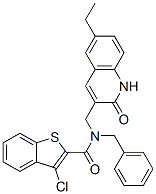(9ci)-3-氯-n-[(6-乙基-1,2-二氢-2-氧代-3-喹啉)甲基]-n-(苯基甲基)-苯并[b]噻吩-2-羧酰胺结构式_579450-44-5结构式