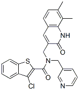 (9ci)-3-氯-n-[(1,2-二氢-7,8-二甲基-2-氧代-3-喹啉)甲基]-n-(3-吡啶甲基)-苯并[b]噻吩-2-羧酰胺结构式_579451-36-8结构式
