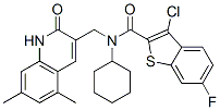 (9ci)-3-氯-n-环己基-n-[(1,2-二氢-5,7-二甲基-2-氧代-3-喹啉)甲基]-6-氟-苯并[b]噻吩-2-羧酰胺结构式_579453-90-0结构式