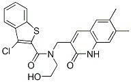 (9ci)-3-氯-n-[(1,2-二氢-6,7-二甲基-2-氧代-3-喹啉)甲基]-n-(2-羟基乙基)-苯并[b]噻吩-2-羧酰胺结构式_579455-48-4结构式