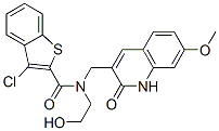 (9ci)-3-氯-n-[(1,2-二氢-7-甲氧基-2-氧代-3-喹啉)甲基]-n-(2-羟基乙基)-苯并[b]噻吩-2-羧酰胺结构式_579456-22-7结构式