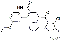 (9ci)-3-氯-n-环戊基-n-[(6-乙氧基-1,2-二氢-2-氧代-3-喹啉)甲基]-苯并[b]噻吩-2-羧酰胺结构式_579458-51-8结构式