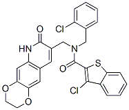 (9ci)-3-氯-n-[(2-氯苯基)甲基]-n-[(2,3,6,7-四氢-7-氧代-1,4-二噁英并[2,3-g]喹啉-8-基)甲基]-苯并[b]噻吩-2-羧酰胺结构式_579518-82-4结构式