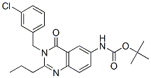 (9ci)-[3-[(3-氯苯基)甲基]-3,4-二氢-4-氧代-2-丙基-6-喹唑啉基]-氨基甲酸,1,1-二甲基乙酯结构式_579523-17-4结构式