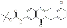 (9ci)-[3-[(3-氯苯基)甲基]-3,4-二氢-2-甲基-4-氧代-6-喹唑啉基]-氨基甲酸,1,1-二甲基乙酯结构式_579523-37-8结构式