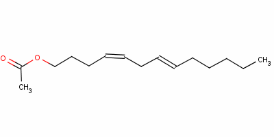 (Z,E)-十三-4,7-二烯-1-基乙酸酯结构式_57981-60-9结构式