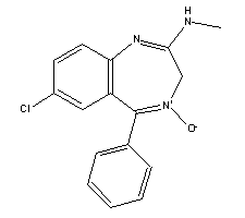 氯氮卓结构式_58-25-3结构式