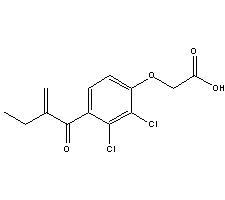 利尿酸结构式_58-54-8结构式
