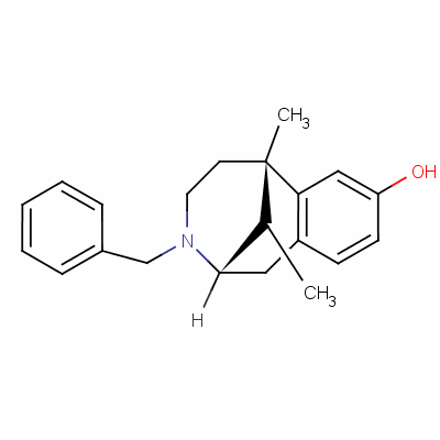 (2Alpha,6alpha,11r*)-3-benzyl-1,2,3,4,5,6-hexahydro-6,11-dimethyl-2,6-methano-3-benzazocin-8-ol Structure,58072-89-2Structure