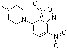 4-(4-甲基-1-哌嗪基)-7-硝基-2,1,3-苯并二唑 3-氧化物结构式_58131-57-0结构式