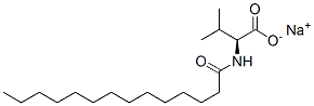 N-十四碳酰基-L-缬氨酸钠结构式_58185-39-0结构式