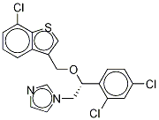 1-[(2R)-2-[(7-氯-1-苯并噻吩-3-基)甲氧基]-2-(2,4-二氯苯基)乙基]-1H-咪唑结构式_583057-48-1结构式