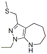 (9ci)-1-乙基-1,4,5,6,7,8-六氢-3-[(甲基硫代)甲基]-吡唑并[3,4-b]氮杂卓结构式_583811-55-6结构式