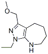 (9ci)-1-乙基-1,4,5,6,7,8-六氢-3-(甲氧基甲基)-吡唑并[3,4-b]氮杂卓结构式_583811-73-8结构式