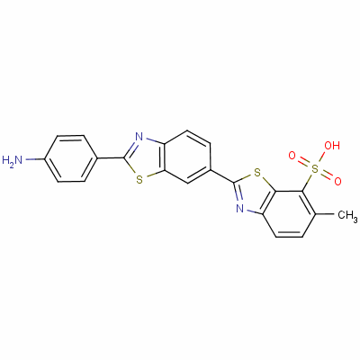 2-(4-氨基苯基)-6-甲基 [2,6-bi苯并噻唑]-7-磺酸结构式_5855-97-0结构式