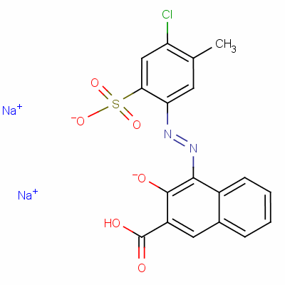 4-[(4-氯-5-甲基-2-硫苯基)氮杂]-3-羟基-2-萘羧酸二钠结构式_5858-82-2结构式