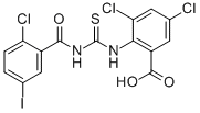 3,5-二氯-2-[[[(2-氯-5-碘苯甲酰基)氨基]硫氧代甲基]氨基]-苯甲酸结构式_586391-44-8结构式