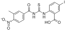 5-碘-2-[[[(3-甲基-4-硝基苯甲酰基)氨基]硫氧代甲基]氨基]-苯甲酸结构式_586391-71-1结构式