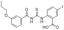 5-碘-2-[[[(3-丙氧基苯甲酰基)氨基]硫氧代甲基]氨基]-苯甲酸结构式_586391-88-0结构式