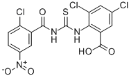 3,5-二氯-2-[[[(2-氯-5-硝基苯甲酰基)氨基]硫氧代甲基]氨基]-苯甲酸结构式_586392-92-9结构式