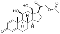 11-beta-1,4-孕甾二烯-18,21-二醇-3,20-二酮 21-乙酸酯结构式_58761-40-3结构式