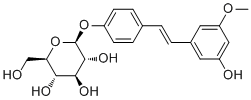 BETA-D-葡萄糖苷 4-[(1E)-2-(3-羟基-5-甲氧基苯基)乙烯基]苯结构式_58762-96-2结构式