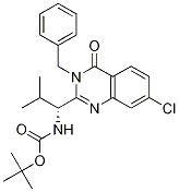 (R)--1-(3-苄基-7-氯-4-氧代-3,4-二氢喹唑啉-2-基)- 2-甲基丙基氨基甲酸叔丁酯结构式_587881-33-2结构式