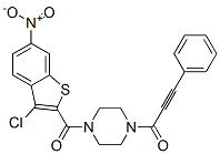(9ci)-1-[(3-氯-6-硝基苯并[b]噻吩-2-基)羰基]-4-(1-氧代-3-苯基-2-丙炔)-哌嗪结构式_588678-10-8结构式