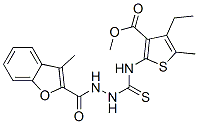 (9ci)-3-甲基-2-苯并呋喃羧酸2-[[[4-乙基-3-(甲氧基羰基)-5-甲基-2-噻吩]氨基]硫氧代甲基]肼结构式_588712-96-3结构式