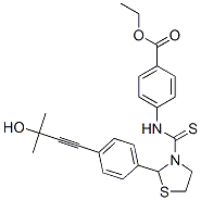 (9ci)-4-[[[2-[4-(3-羟基-3-甲基-1-丁炔基)苯基]-3-噻唑啉基]硫氧代甲基]氨基]-苯甲酸乙酯结构式_590378-99-7结构式