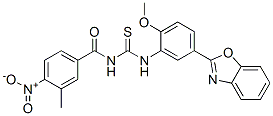 (9ci)-n-[[[5-(2-苯并噁唑基)-2-甲氧基苯基]氨基]硫氧代甲基]-3-甲基-4-硝基-苯甲酰胺结构式_590394-71-1结构式