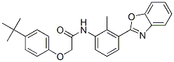 (9ci)-n-[3-(2-苯并噁唑基)-2-甲基苯基]-2-[4-(1,1-二甲基乙基)苯氧基]-乙酰胺结构式_590395-97-4结构式