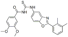(9ci)-n-[[[2-(2,3-二甲基苯基)-5-苯并噁唑基]氨基]硫氧代甲基]-3,4-二甲氧基-苯甲酰胺结构式_590396-73-9结构式