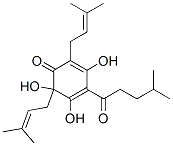 4-(1-氧代-4-甲基戊基)-3,5,6-三羟基-2,6-双(3-甲基-2-丁烯)-2,4-环己二烯-1-酮结构式_59122-94-0结构式
