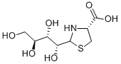 2-(L-阿拉伯糖-四羟基丁基)-4(R)-1,3-噻唑烷-4-羧酸结构式_59246-17-2结构式