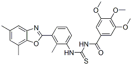 (9ci)-n-[[[3-(5,7-二甲基-2-苯并噁唑基)-2-甲基苯基]氨基]硫氧代甲基]-3,4,5-三甲氧基-苯甲酰胺结构式_593238-60-9结构式