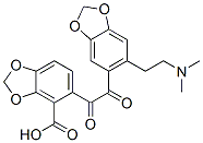 5-[[6-[2-(二甲基氨基)乙基]-1,3-苯并二氧杂环戊烯l-5-基]氧代乙酰基]-1,3-苯并二氧杂环戊烯-4-羧酸结构式_59443-00-4结构式