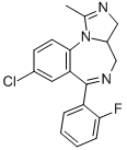 8-氯-3a,4-二氢-6-(2-氟苯基)-1-甲基-3H-咪唑并[1,5-a][1,4] 苯并二氮杂卓结构式_59467-69-5结构式