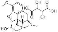 4,5α-环氧基-6α-羟基-3-甲氧基-17-甲基吗啡烷 氢 [R-(R*,R*)]-酒石酸结构式_5965-13-9结构式