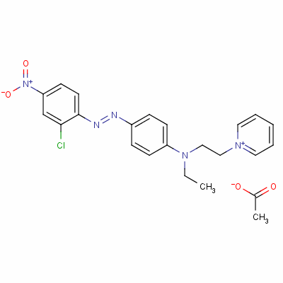 1-[2-[[4-[(2-Chloro-4-nitrophenyl)azo]phenyl]ethylamino]ethyl]pyridinium acetate Structure,59709-10-3Structure